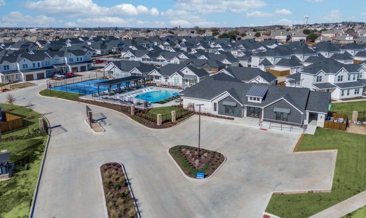 Aerial view of LEO at Bethel Place, Weatherford, Texas