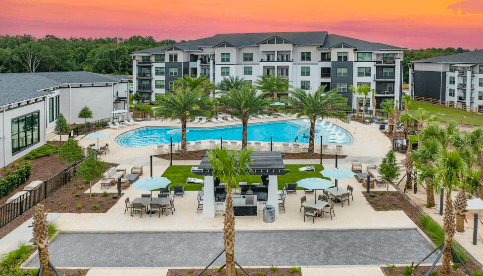 Resort-style pool deck