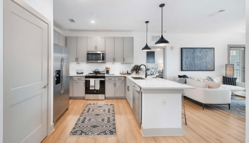 Kitchen and living room