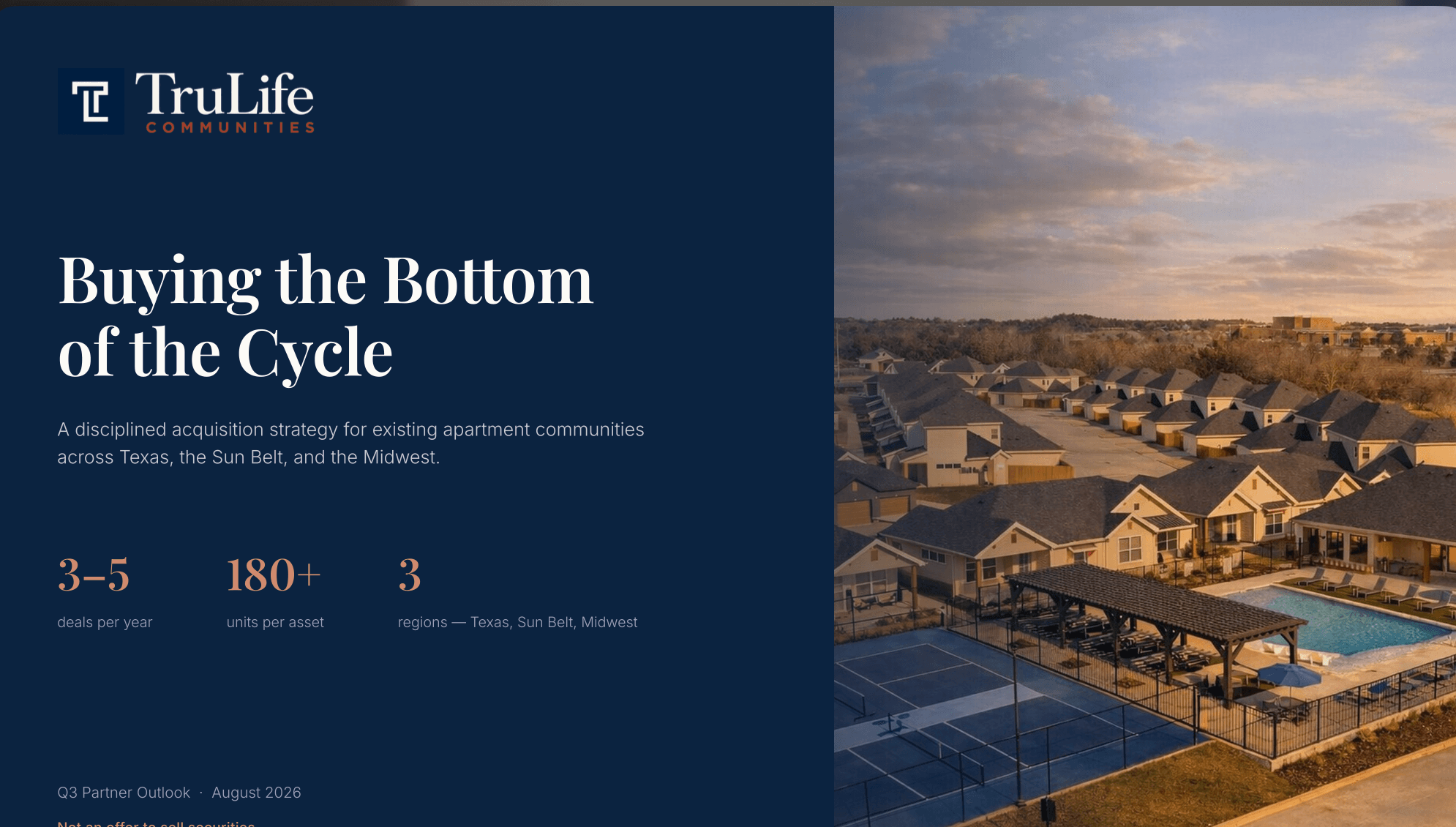 Buying the Bottom of the Cycle — the Q3 partner outlook, cover page