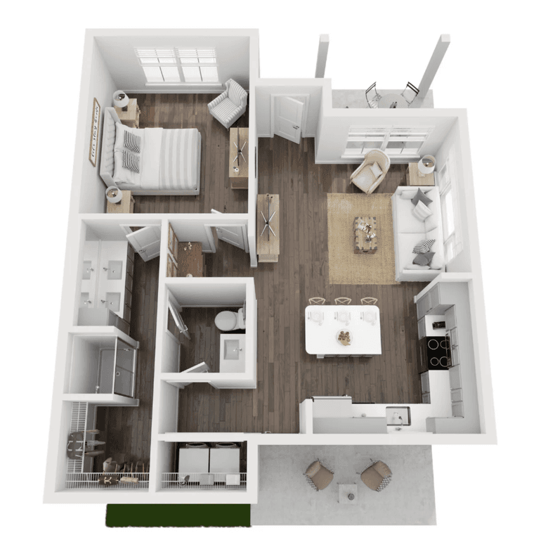 A1 one-bedroom plan
