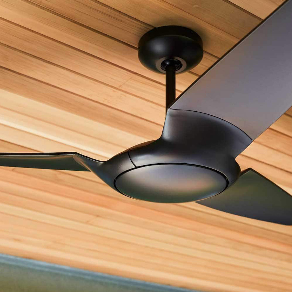 A modern Vortex ceiling fan.
